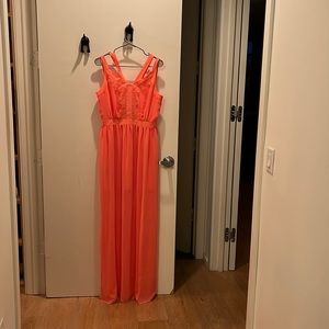 BCBG Generation Coral Maxi Dress